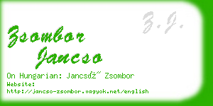 zsombor jancso business card